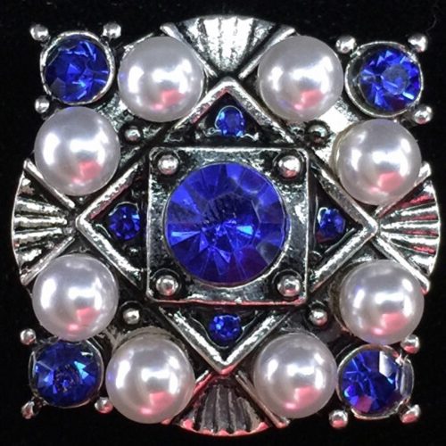 Antique Silver w/Sapphire