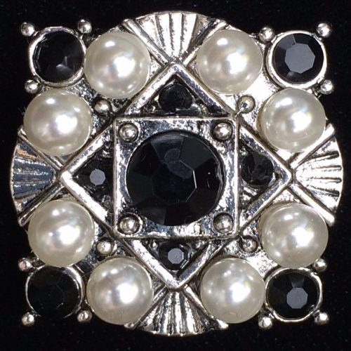 Antique Silver with jet
