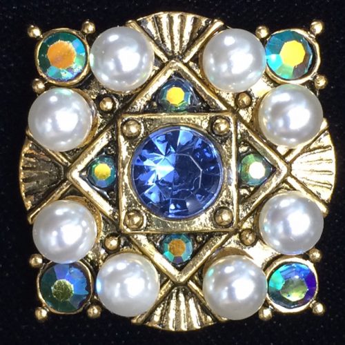 Antique Gold w/ Montana blue and aquamarine AB (limited!)