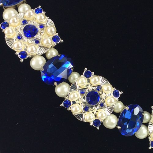 Bright Silver with Sapphire 18-20" - Image 2
