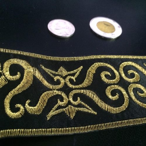2" metallic embroidered trim - Image 6