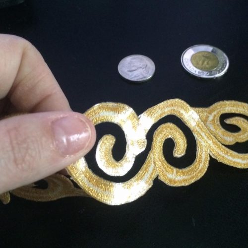 1.6" metallic cutwork trim - Image 3