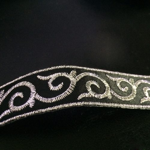.8" metallic embroidered trim- 6 yd pc - Image 2