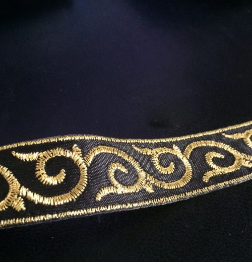 .8" metallic embroidered trim- 6 yd pc - Image 3