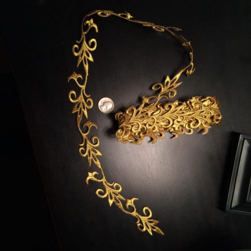 1.45" metallic cutwork trim - Image 2