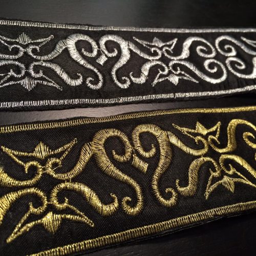 2" metallic embroidered trim - Image 2