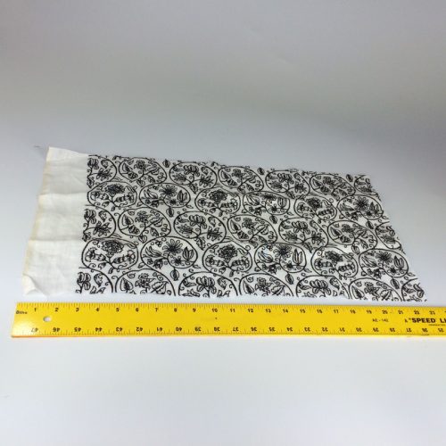 Replica blackwork linen fabric - coif sized piece - Image 8