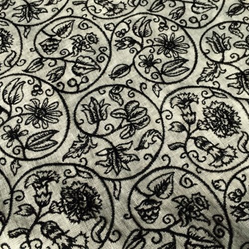 Replica blackwork linen fabric by the 1/2 yd - Image 5