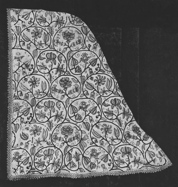 Replica blackwork linen fabric by the 1/2 yd › Truly Hats Store
