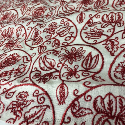 Replica blackwork linen fabric - coif sized piece - Image 13