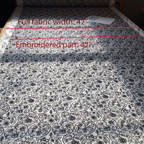 Replica blackwork linen fabric by the 1/2 yd - Image 6