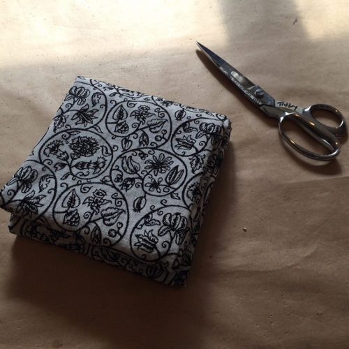 Replica blackwork linen fabric by the 1/2 yd - Image 2