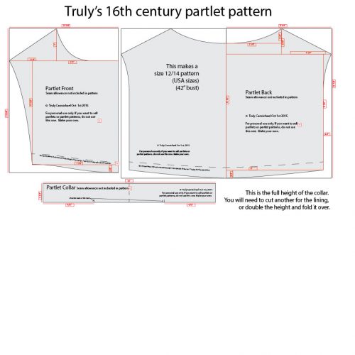 Truly's 16th Century Partlet Pattern