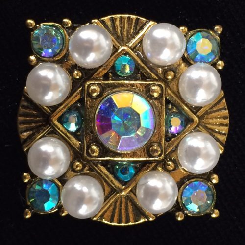 Antique Gold w/ aquamarine AB