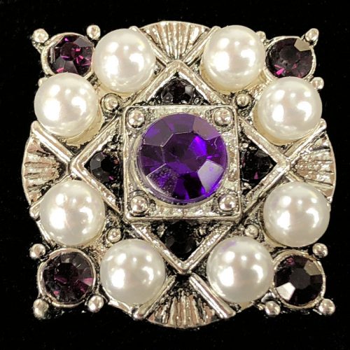 Antique Silver with Amethyst